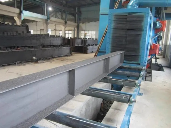 昆玉H型钢端面怎么喷才不留死角？